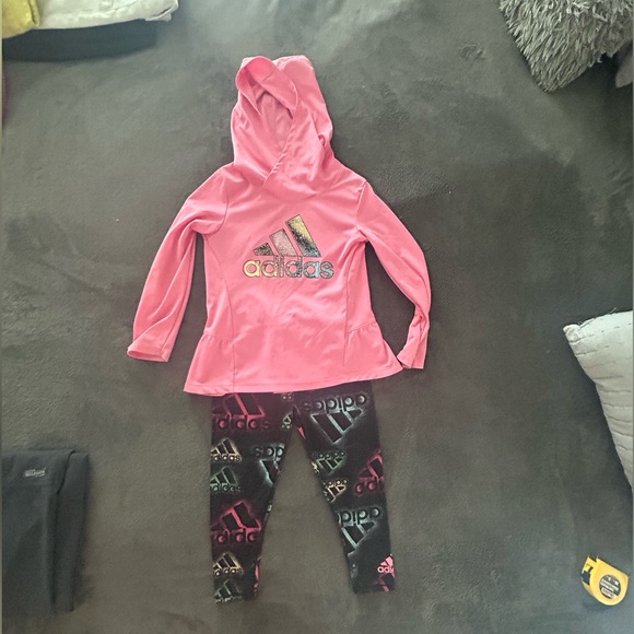 adidas Other - Girls Kids Adidas Rainbow joggers sweats leggings size 4